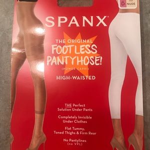 Spanx Footless Pantyhose Size D